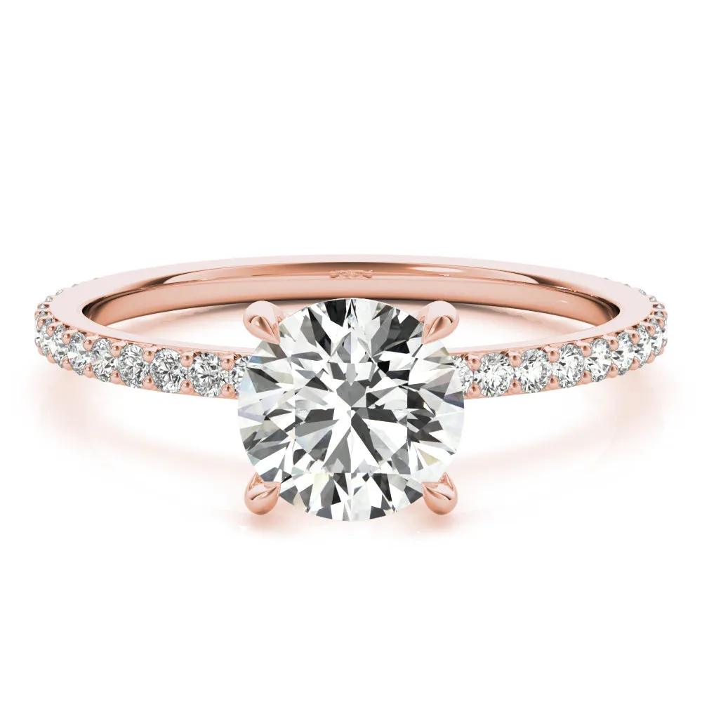 Alessandra Hidden Halo Pave Diamond Engagement Ring