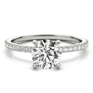 Alessandra Hidden Halo Pave Diamond Engagement Ring