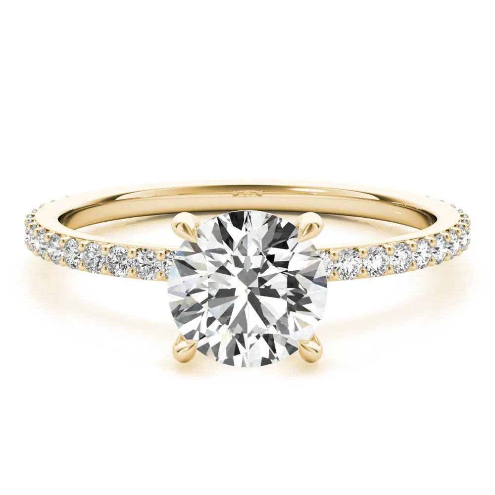 Alessandra Hidden Halo Pave Diamond Engagement Ring