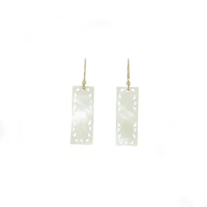 Antique Chinese Gambling Chip Earrings