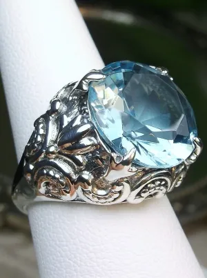 Aquamarine Gothic Bling Ring | 12ct Gem Vintage Revival Jewelry D96