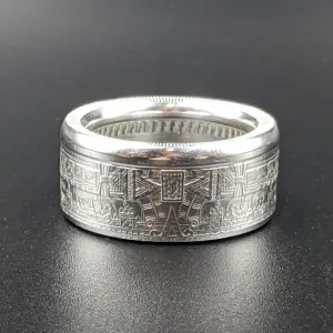 Aztec Calendar Coin Ring