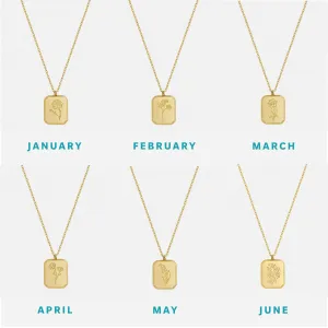 Birth Month Flower Necklace