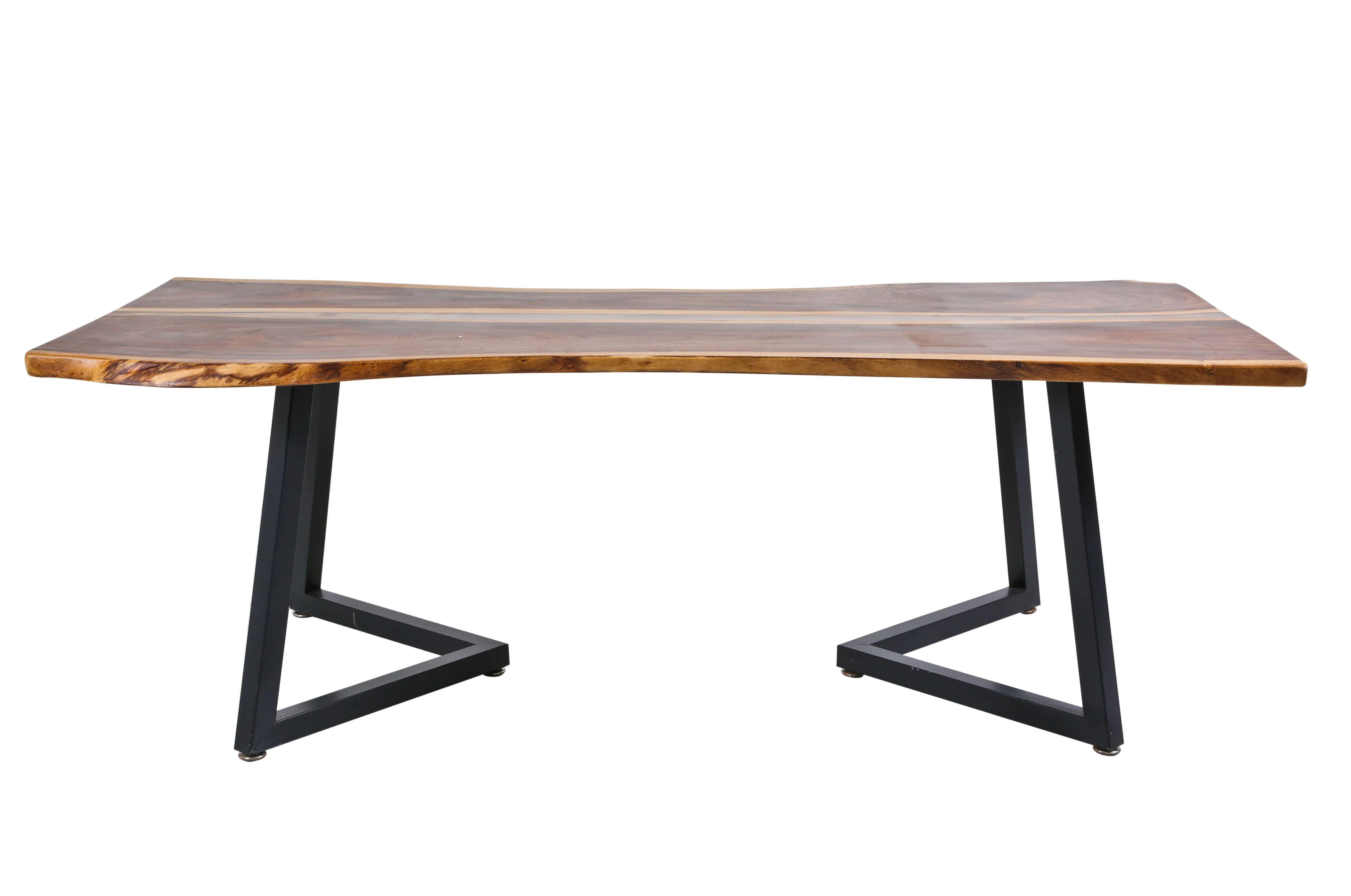 Black Walnut Solid Table with Semi-translucent Epoxy