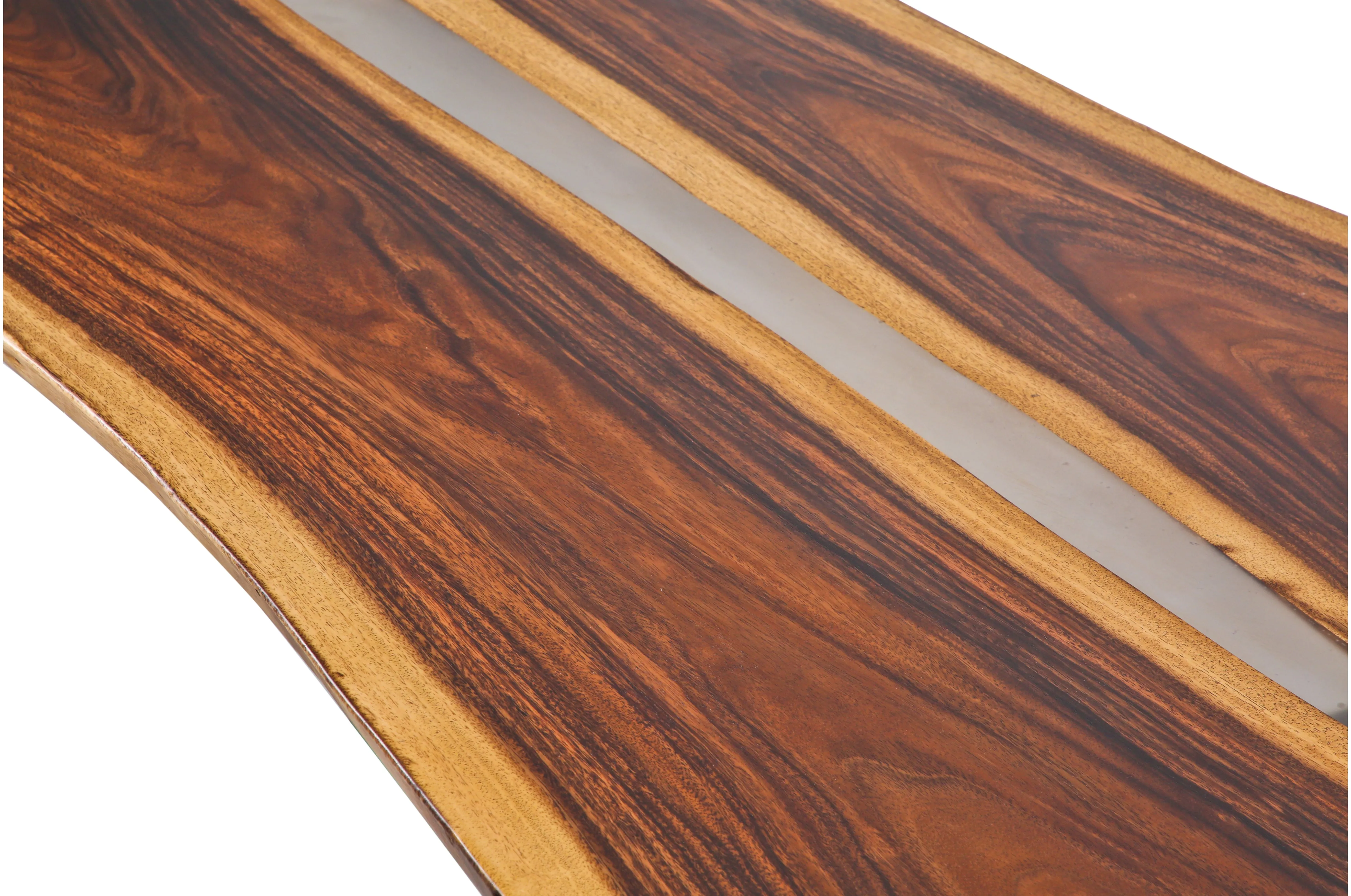 Black Walnut Solid Table with Semi-translucent Epoxy
