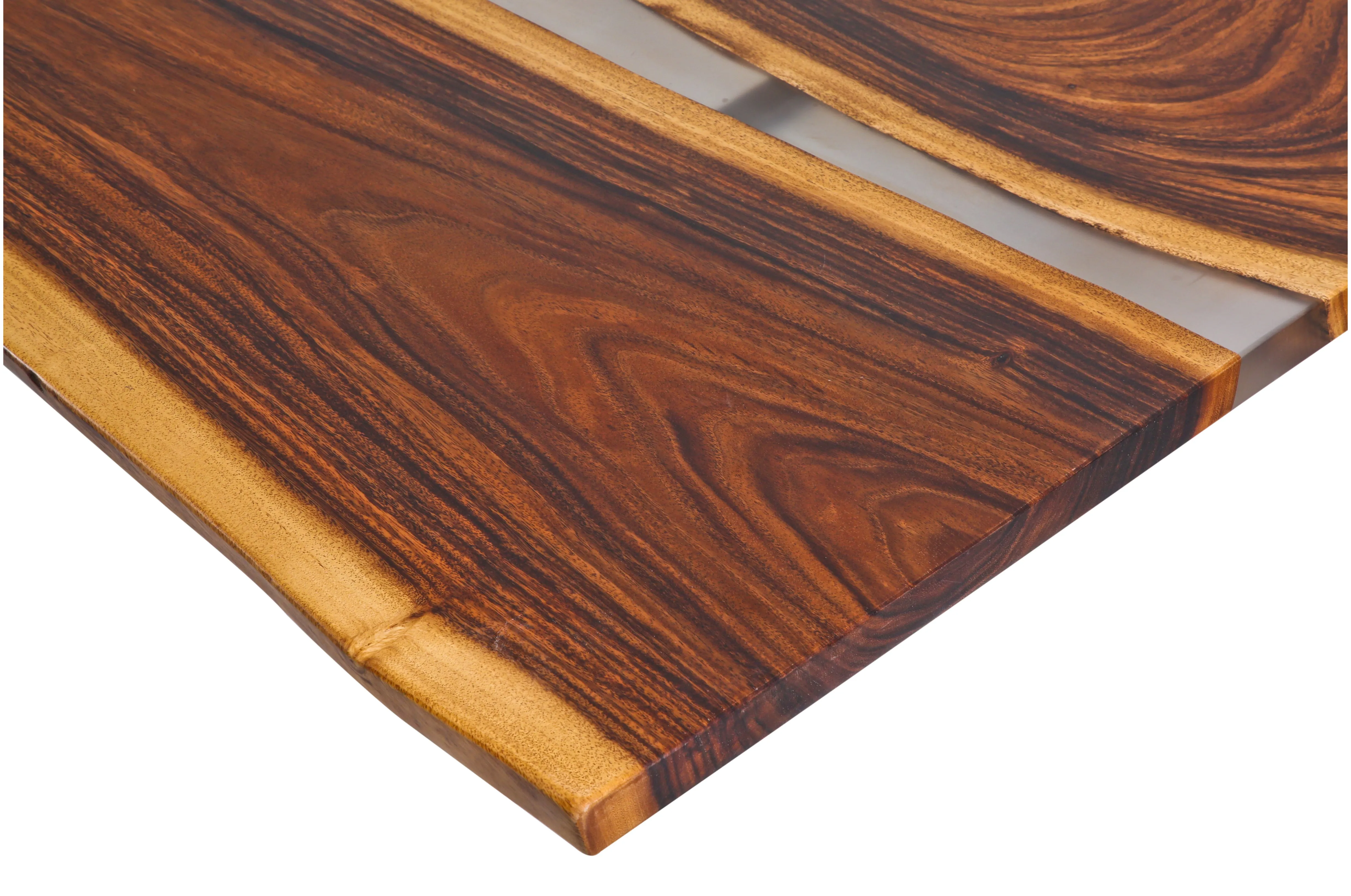 Black Walnut Solid Table with Semi-translucent Epoxy
