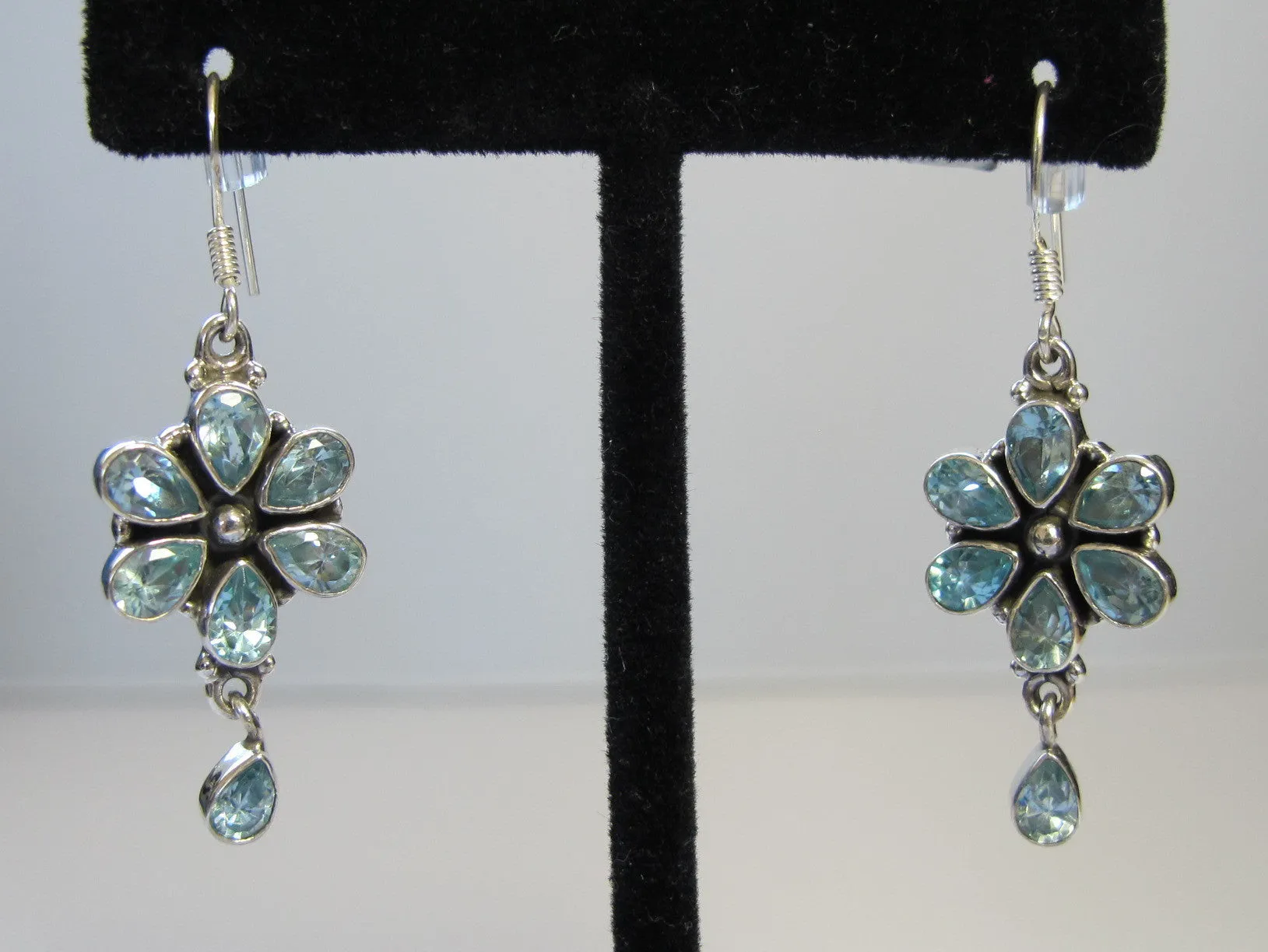 Blue Topaz Earring Set 1