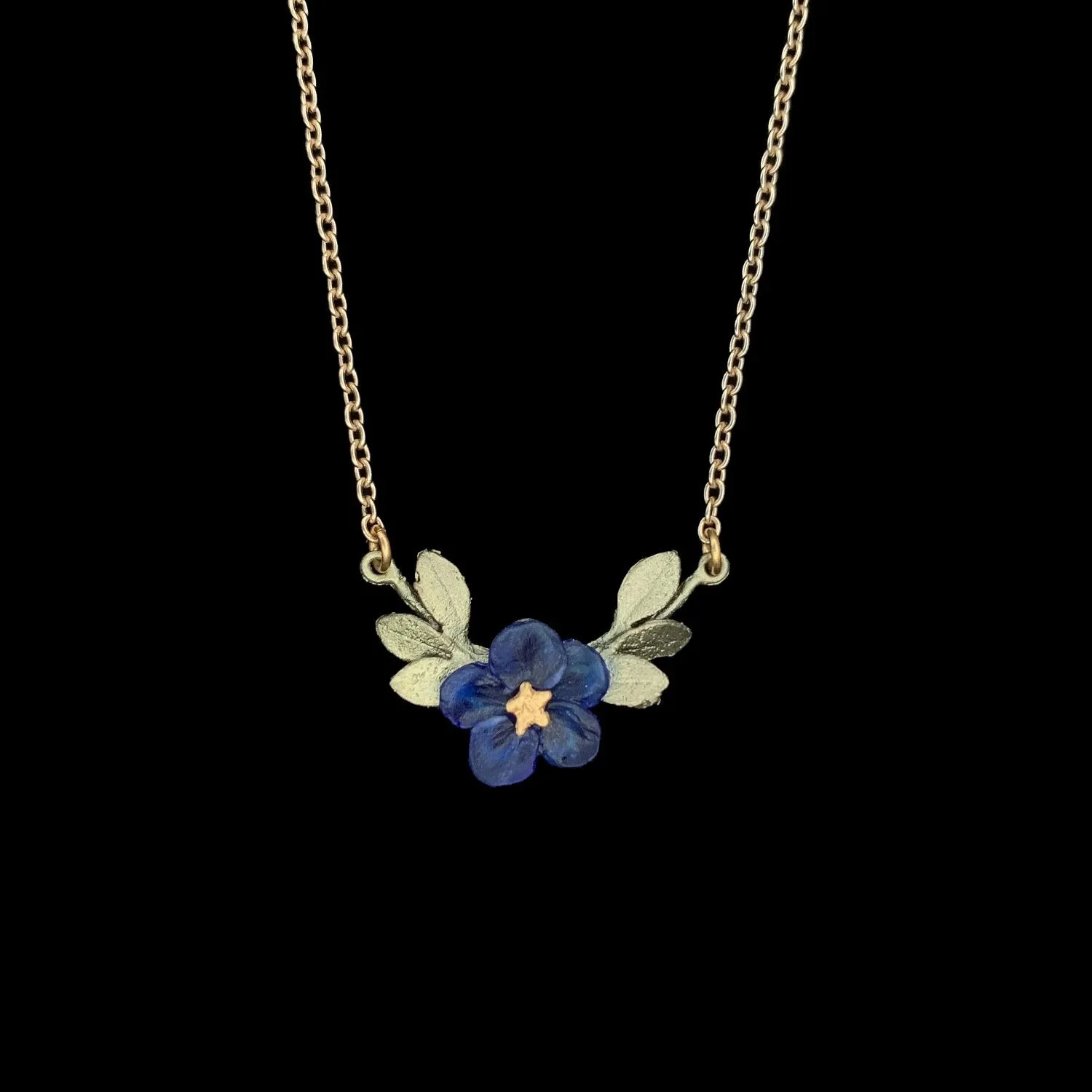 Blue Violet Pendant - Single Flower