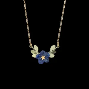 Blue Violet Pendant - Single Flower