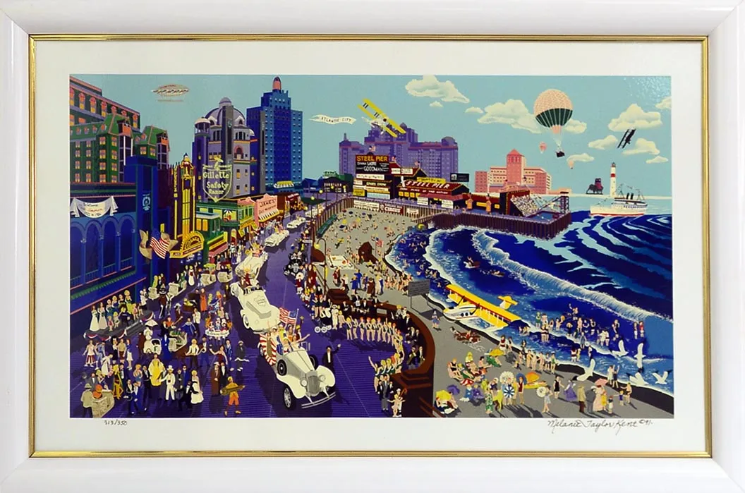 Boardwalk of Atlantic City 1991  by Melanie Taylor Kent