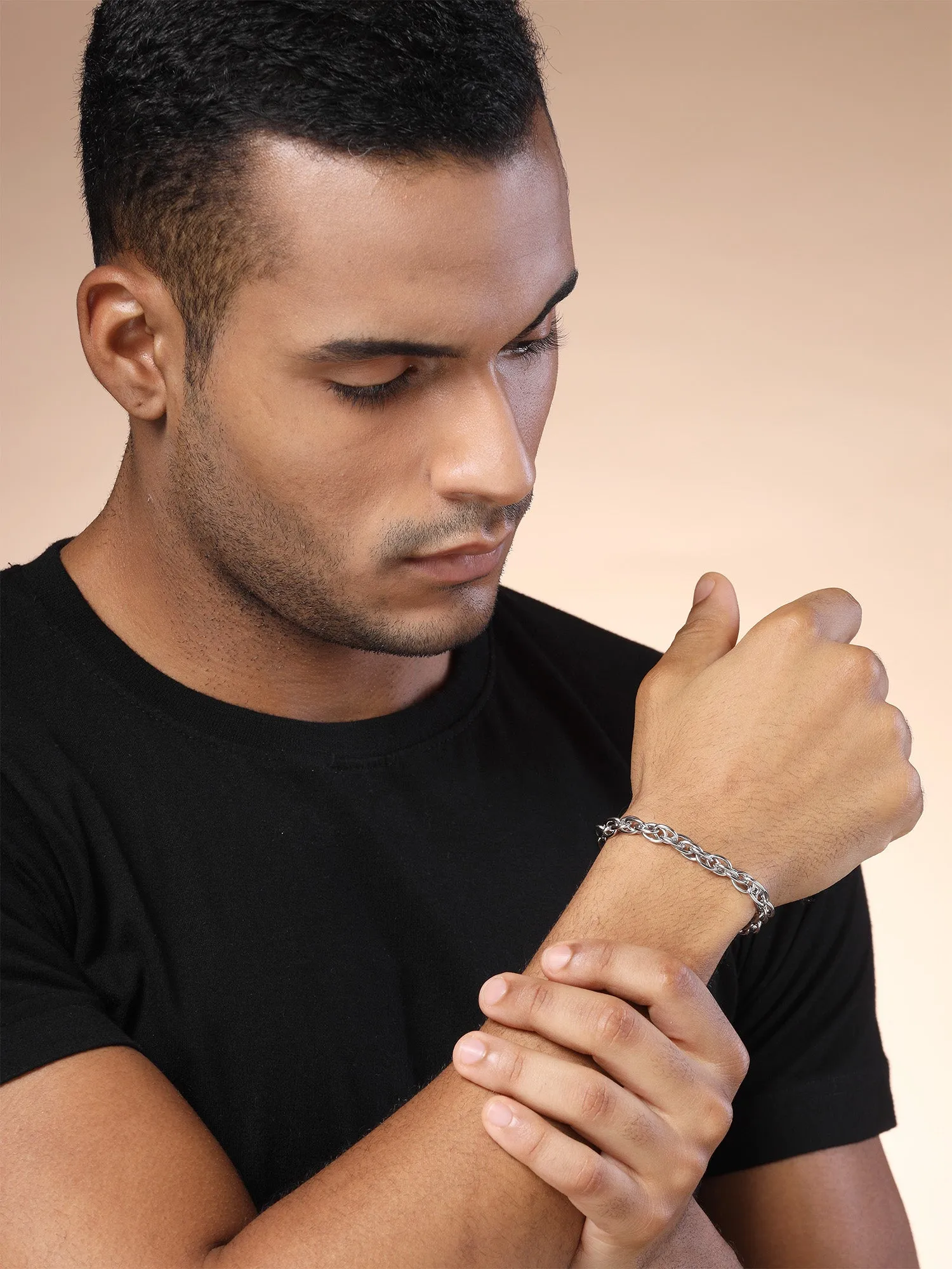 Bohey by KARATCART Men Leather Multistrand Wraparound Bracelet