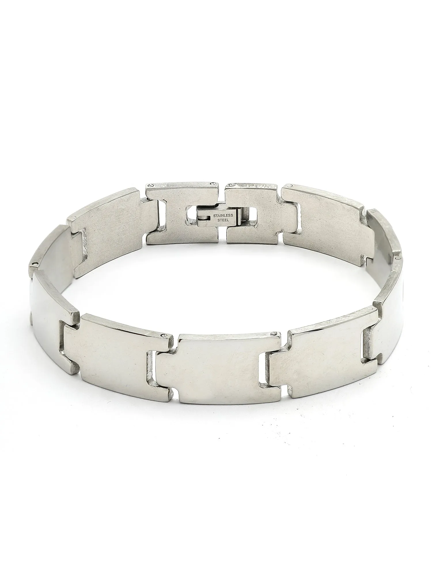 Bohey by KARATCART Silver Plated Link Bracelet for Men