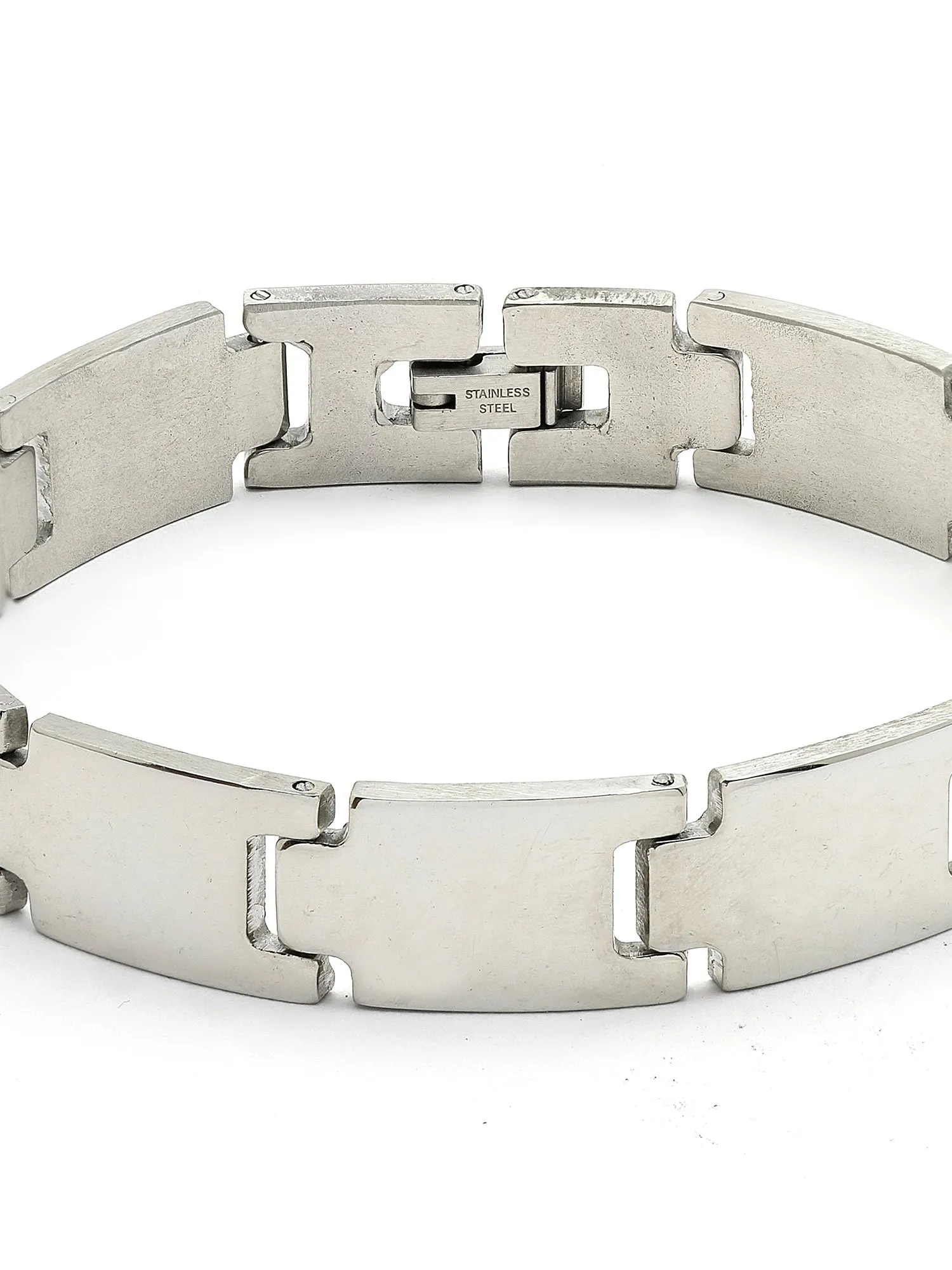 Bohey by KARATCART Silver Plated Link Bracelet for Men