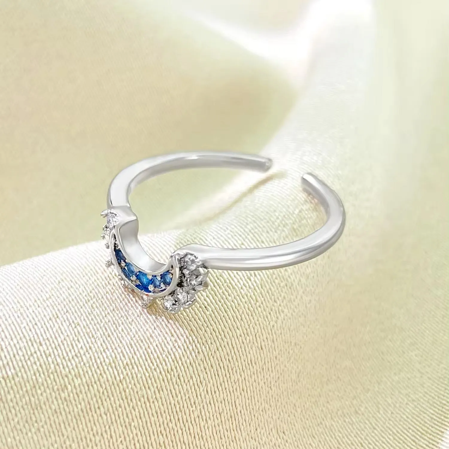 Boho Shiny Sun Moon Adjustment Rings