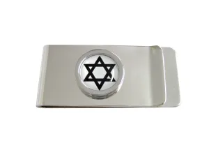 Bordered Religious Star of David Pendant Money Clip