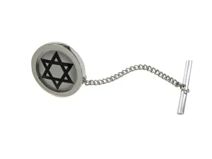 Bordered Religious Star of David Pendant Tie Tack