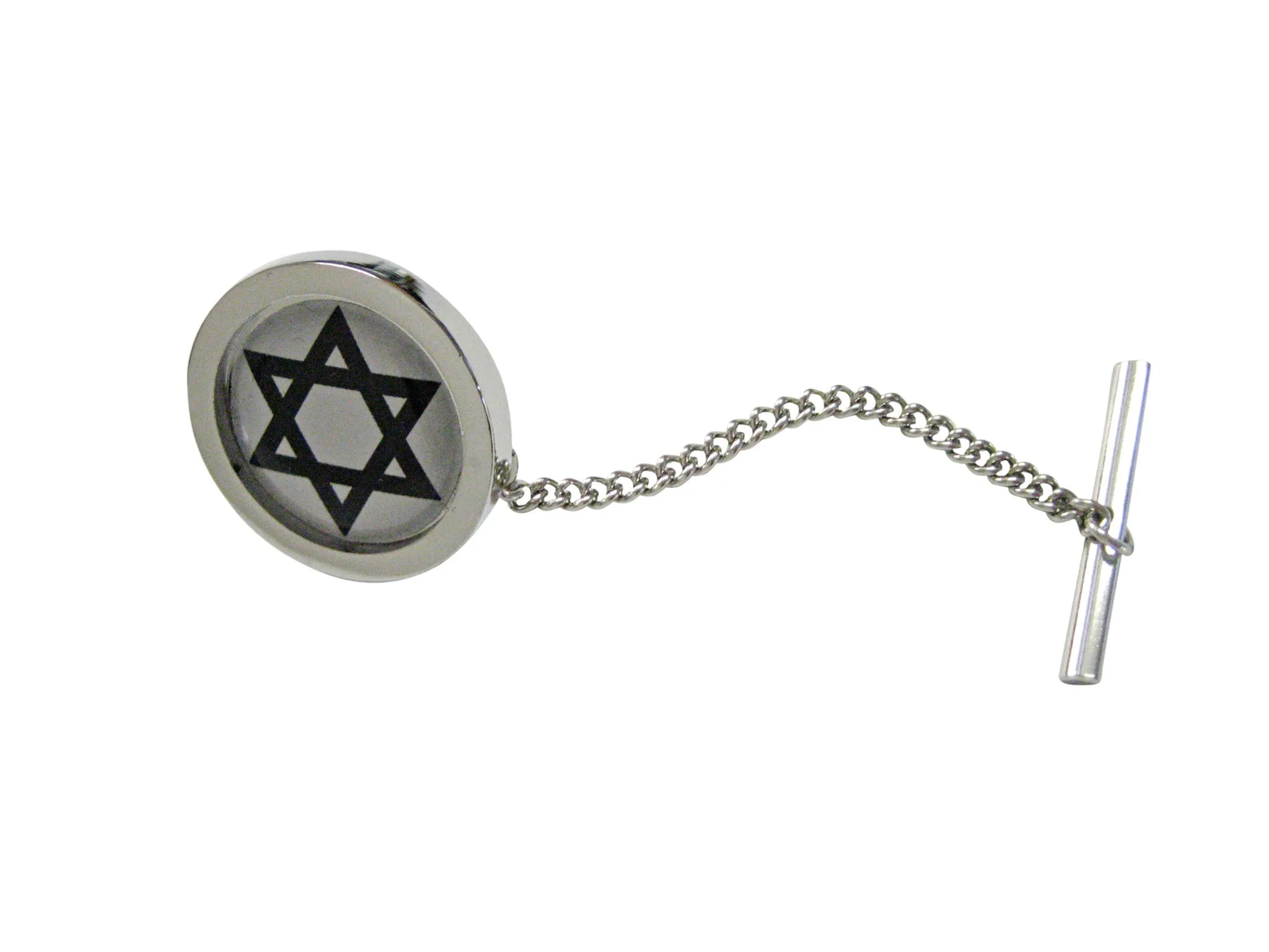 Bordered Religious Star of David Pendant Tie Tack