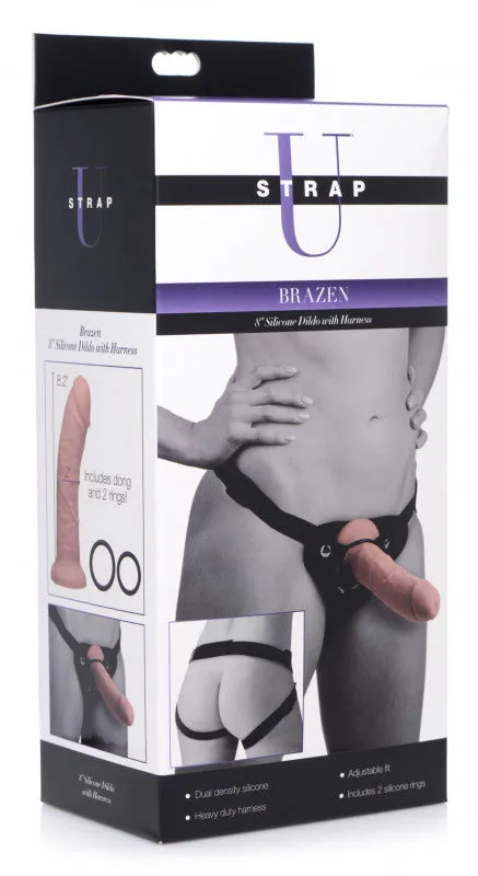 Brazen 8 Inch Silicone  With Harness