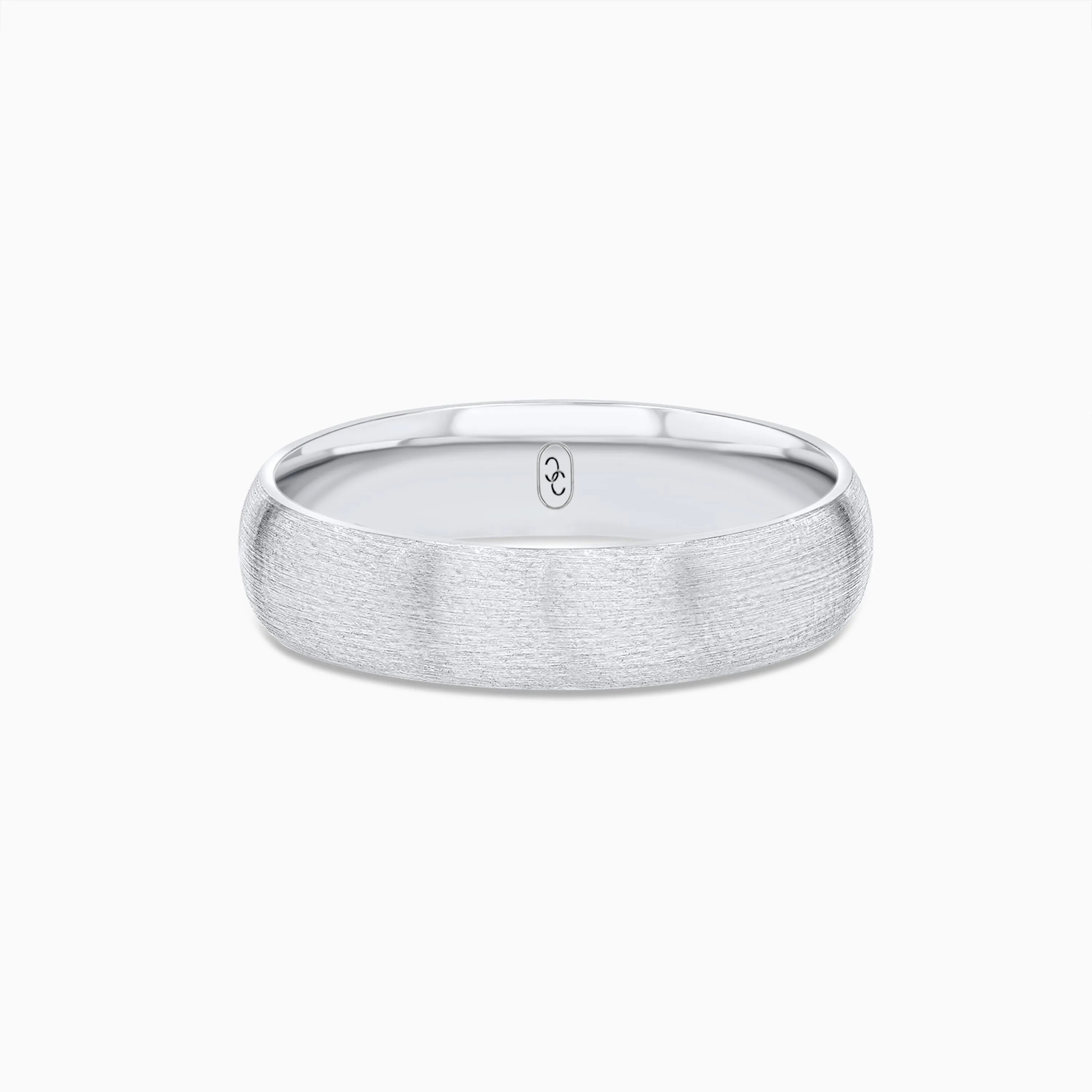 Brushed Finish Men's Ring 5MM in 18K Solid Gold or Platinum size 9