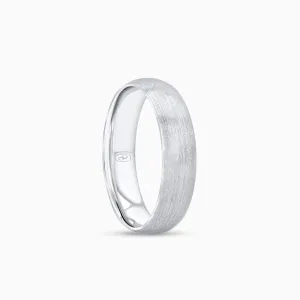 Brushed Finish Men's Ring 5MM in 18K Solid Gold or Platinum size 9