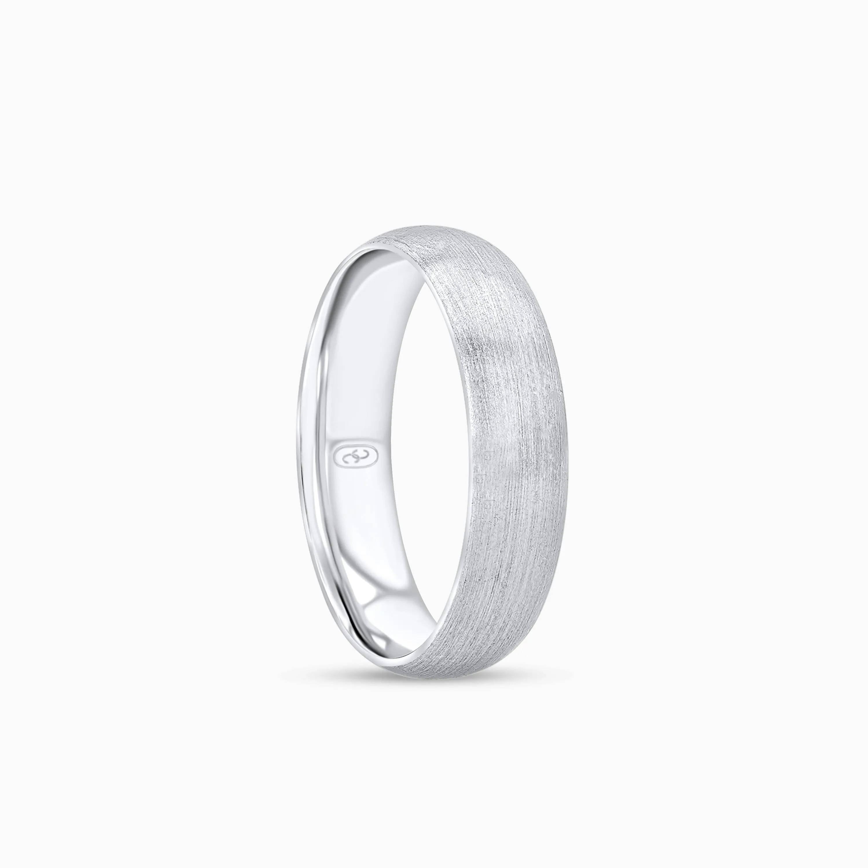 Brushed Finish Men's Ring 5MM in 18K Solid Gold or Platinum size 9