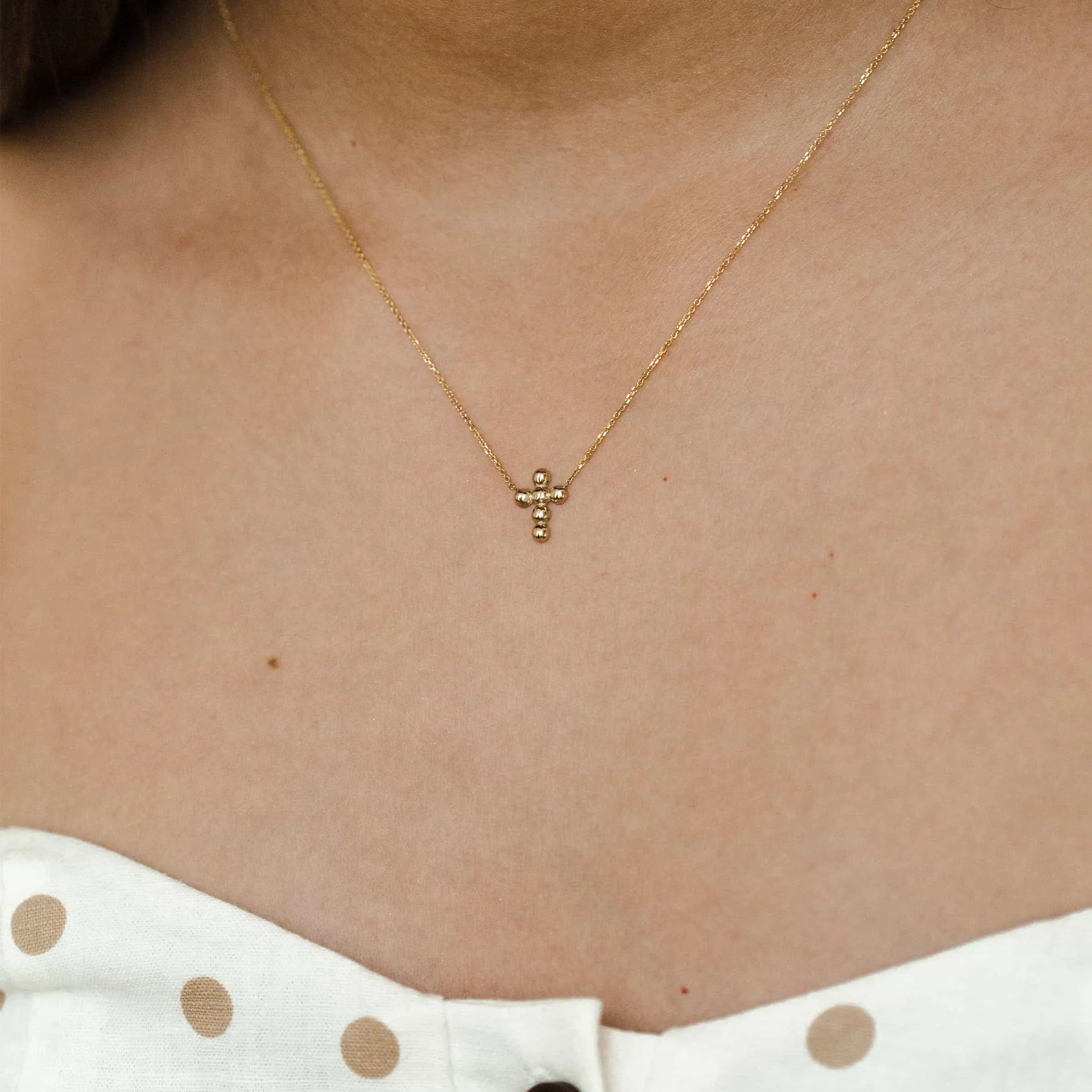 Bubble Cross Necklace
