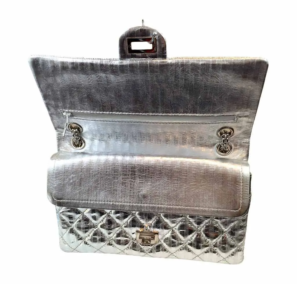 Chanel Silver Mirror 225 Flap Bag - Limited Edition