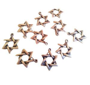 Charms for making jewels. Star of David Pendants. 10 pcs.