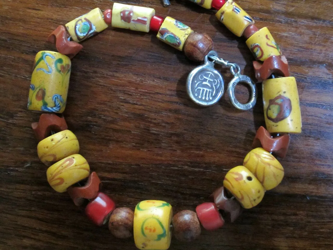 Colorful Antique African Trade Bead Bracelet