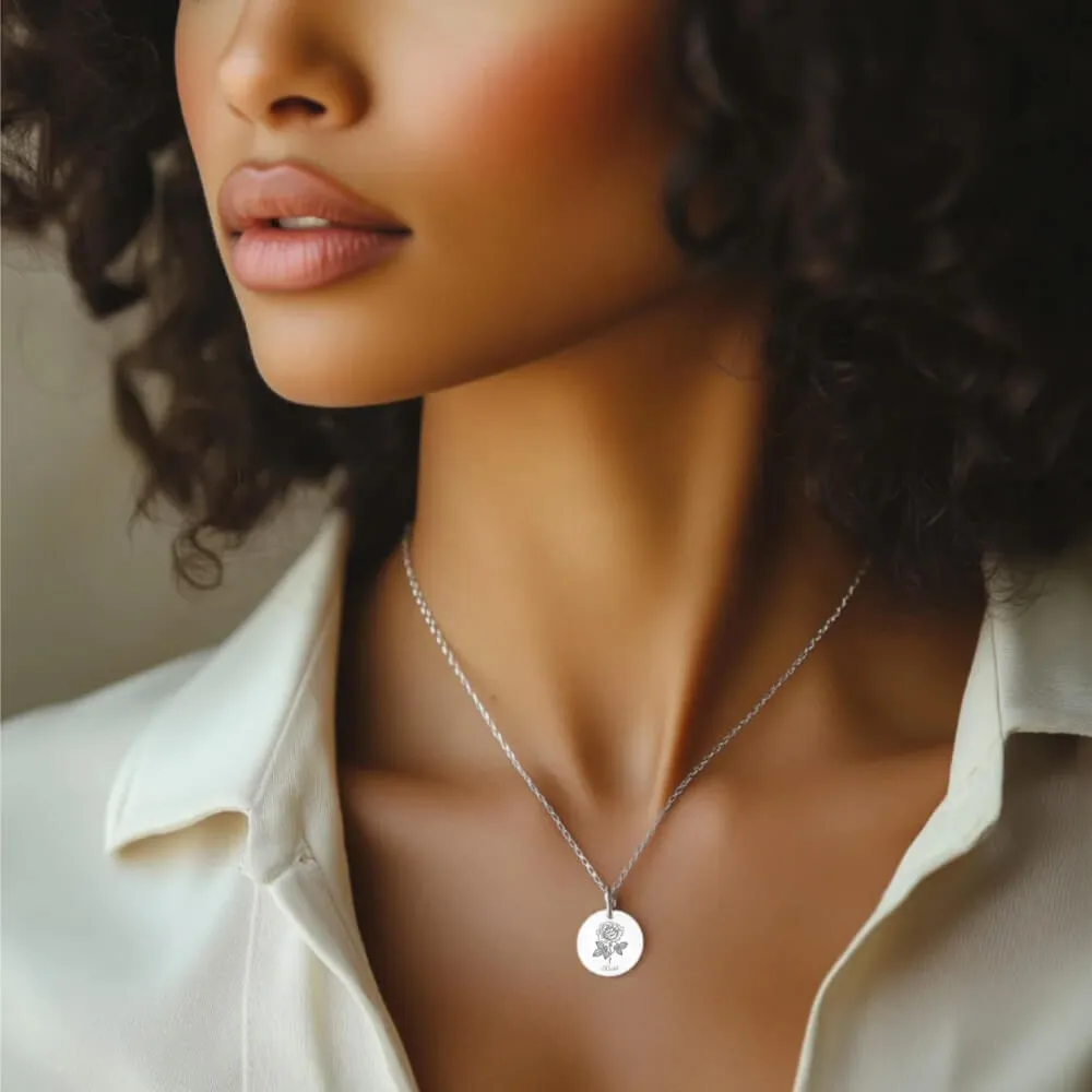 Cosmos Birth Flower Necklace