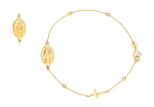 Cross and Miraculous Medal Bracelet