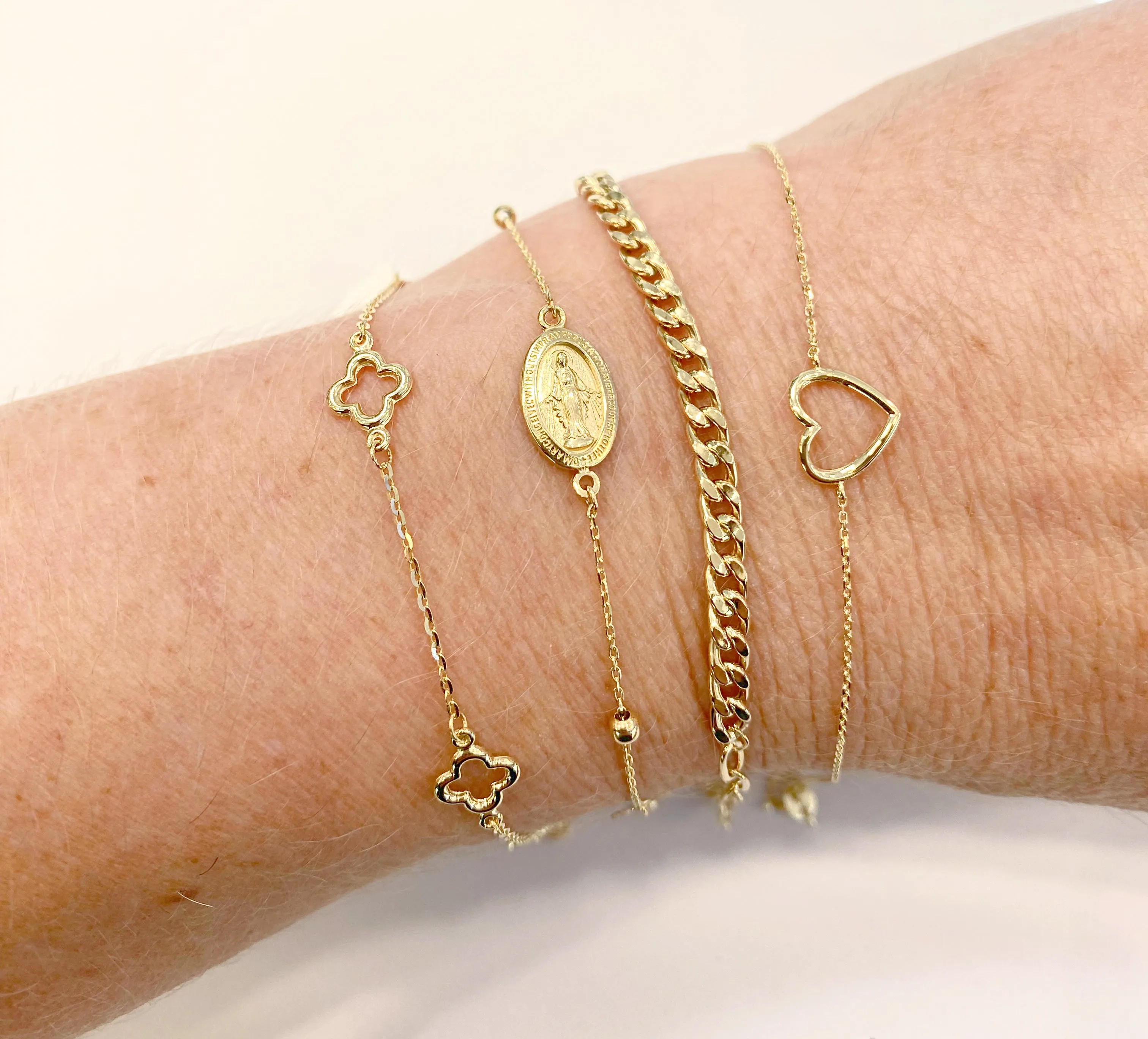 Cross and Miraculous Medal Bracelet