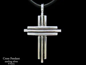 Cross Pendant Necklace Sterling Silver