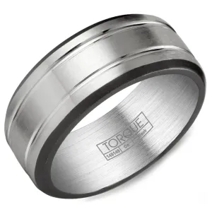Crown Ring Black and White Cobalt Wedding Band