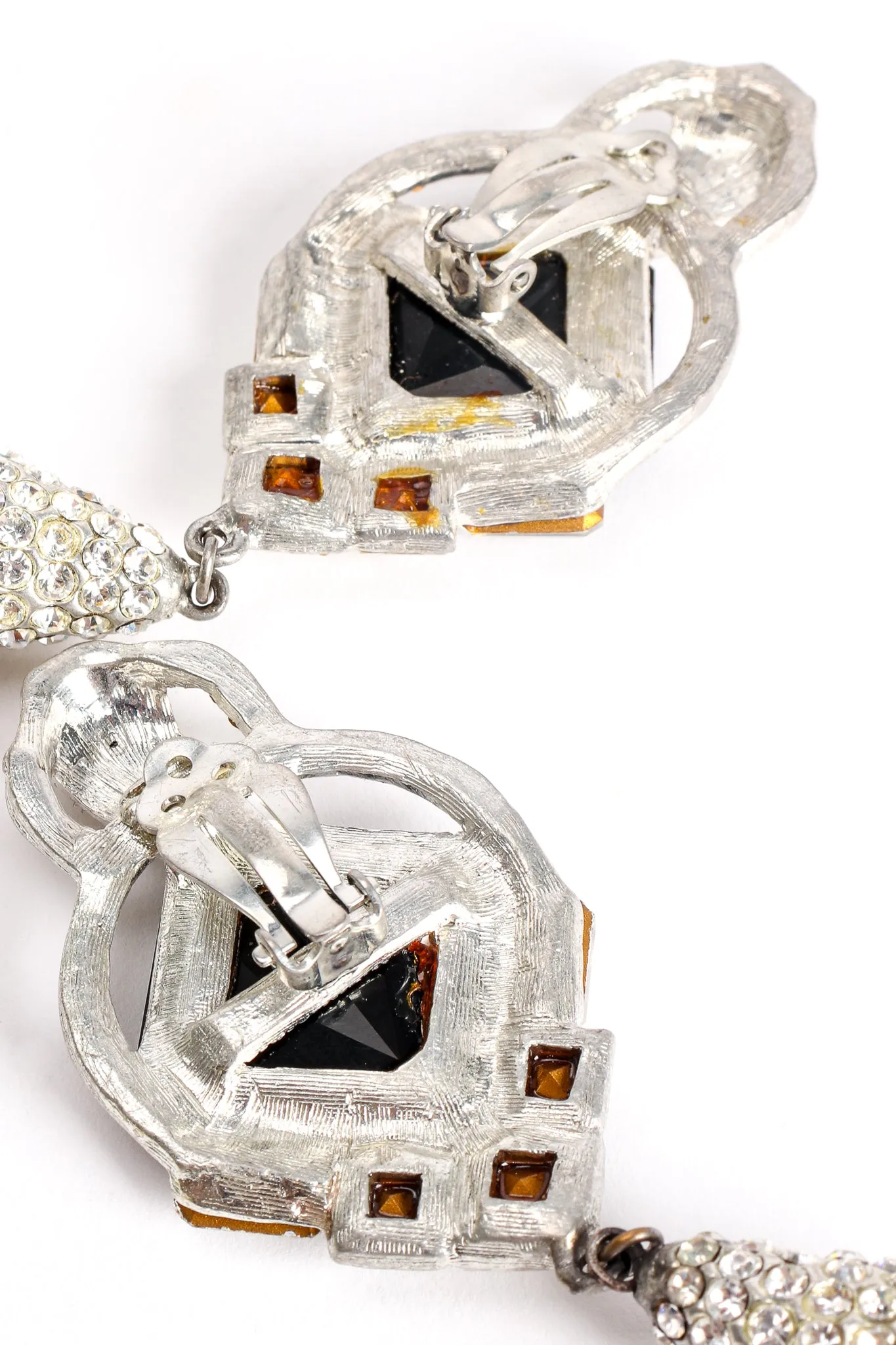 Crystal Deco Teardrop Earrings