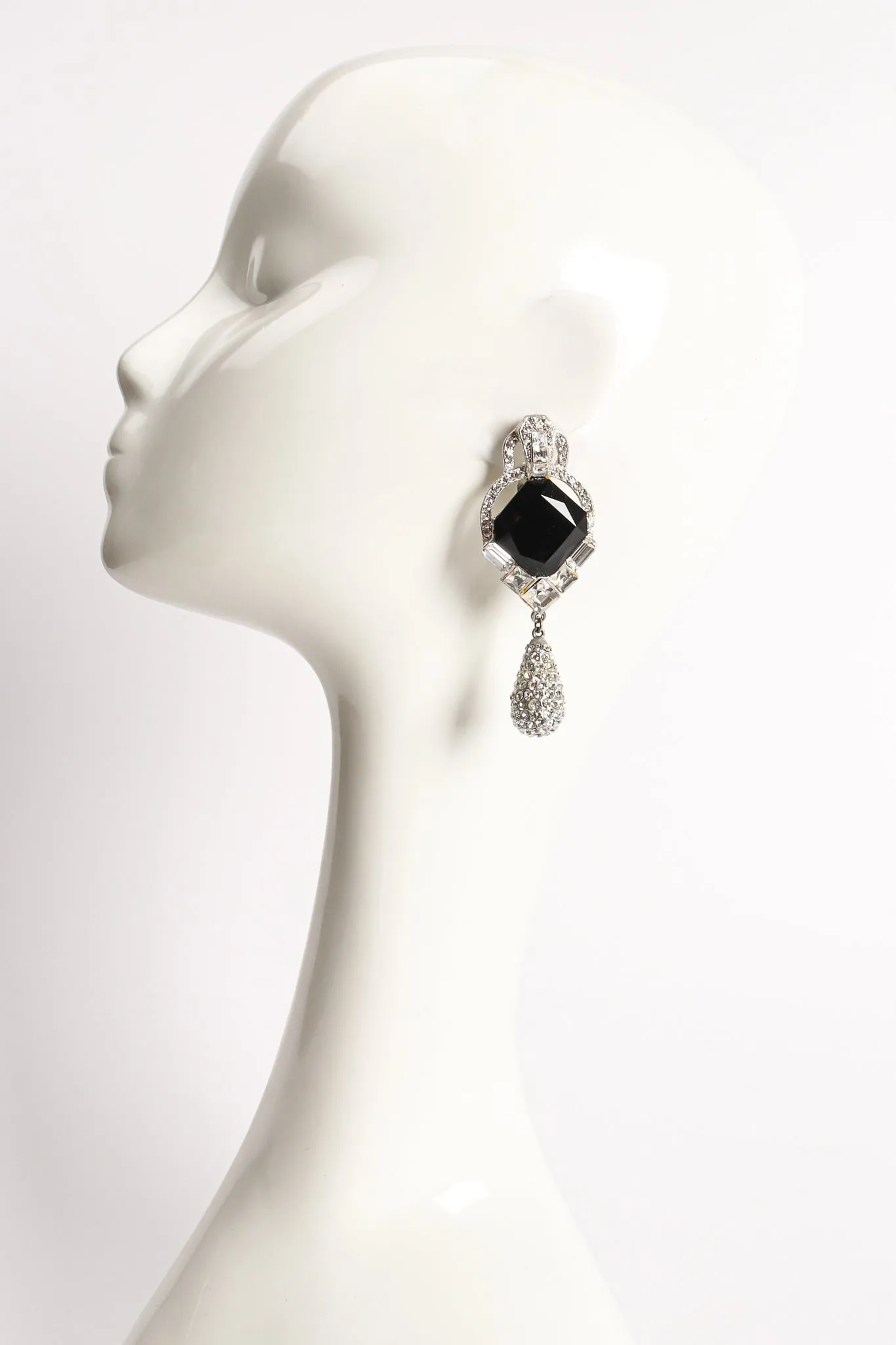 Crystal Deco Teardrop Earrings