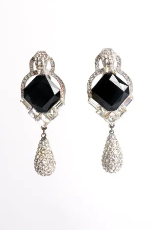 Crystal Deco Teardrop Earrings