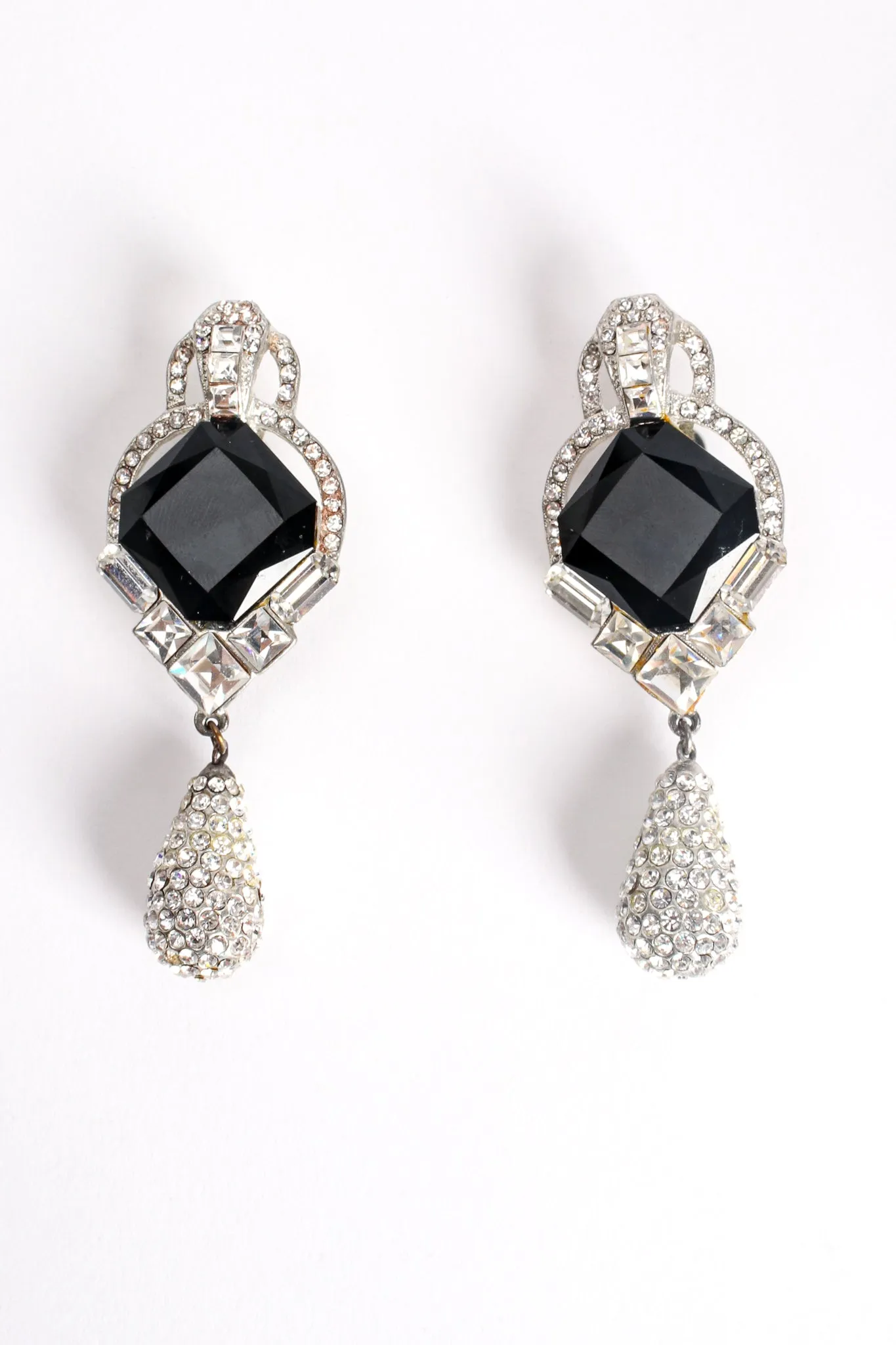 Crystal Deco Teardrop Earrings