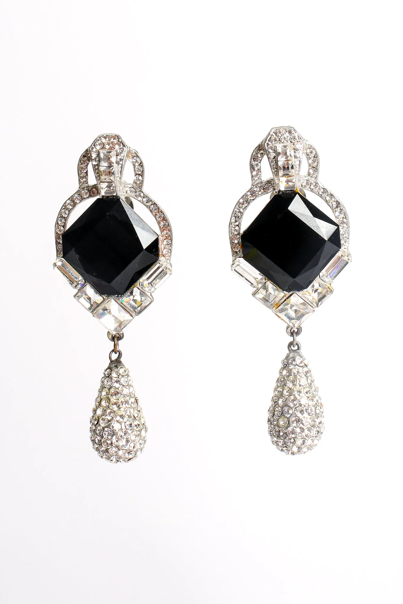 Crystal Deco Teardrop Earrings