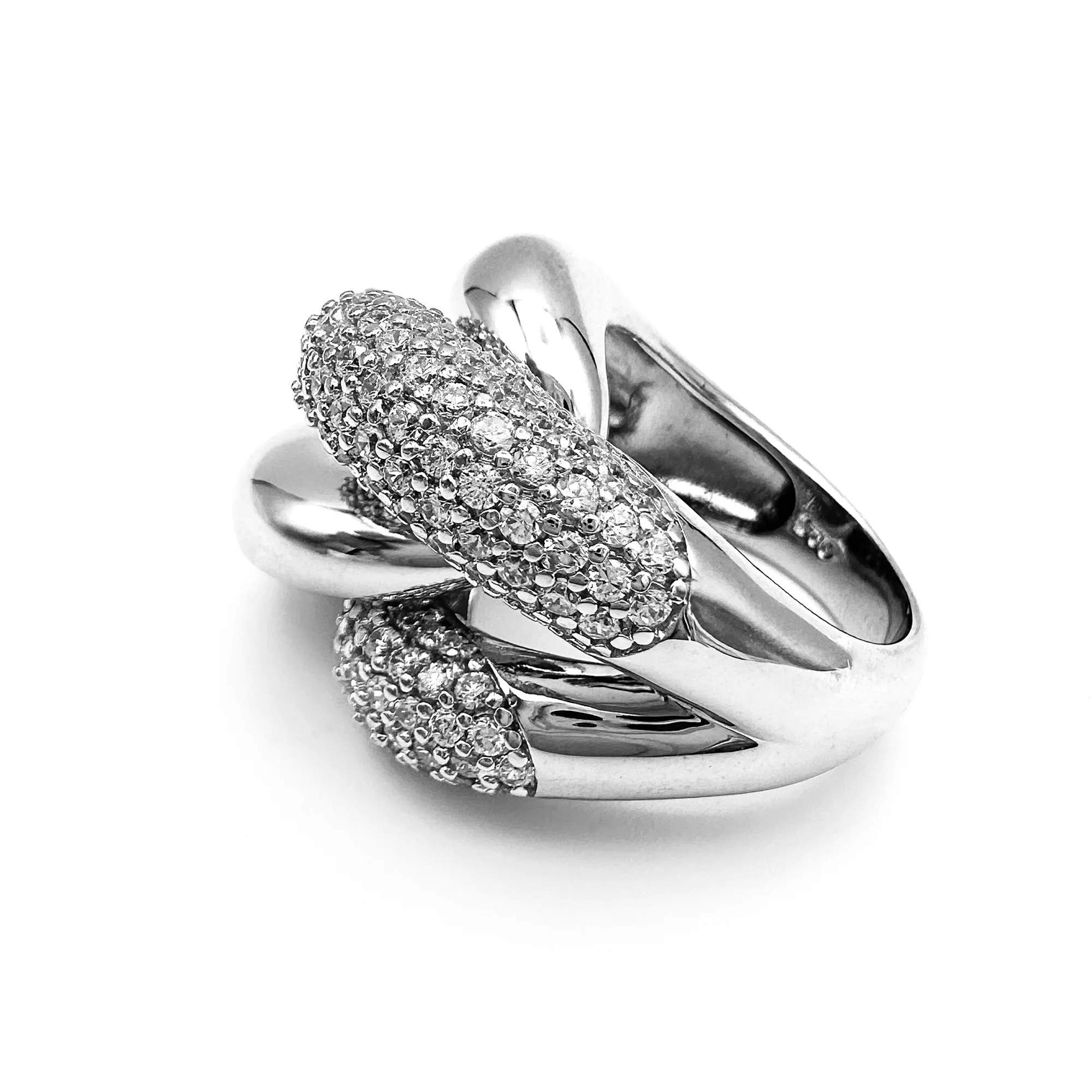Curb Chain Pave' CZ Ring