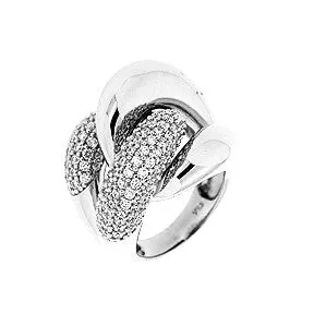 Curb Chain Pave' CZ Ring