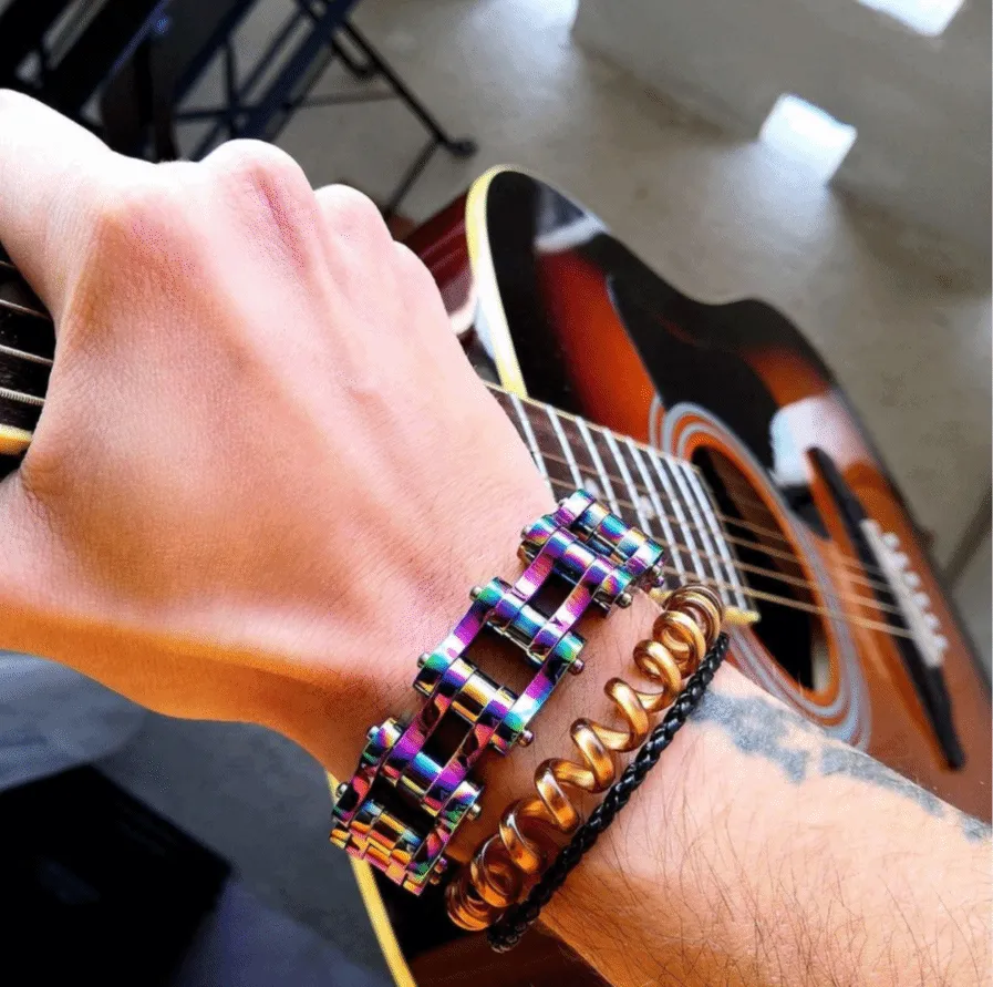 Cycolinks Mens Rainbow Bracelet