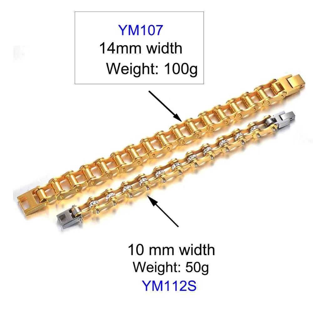 Cycolinks Stealth Gold Bike Chain Bracelet 16mm