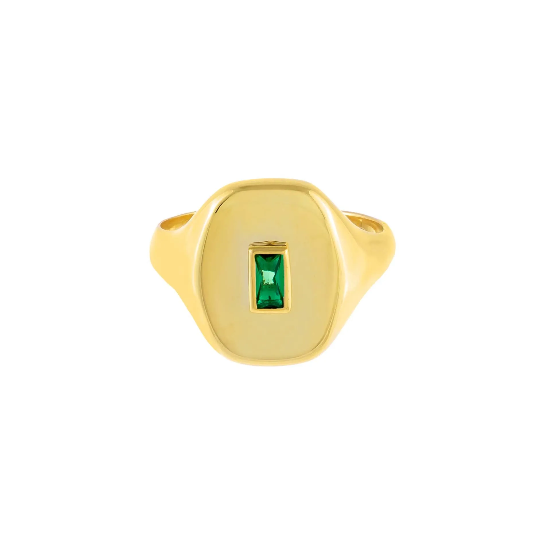 CZ Baguette Signet Ring