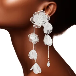Dangle Silver Cascade Earrings