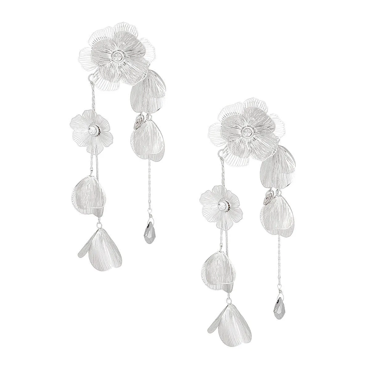 Dangle Silver Cascade Earrings