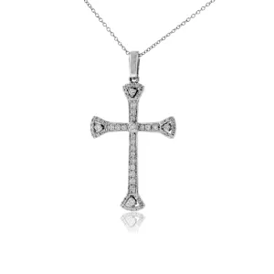 Decorative Diamond Cross Pendant