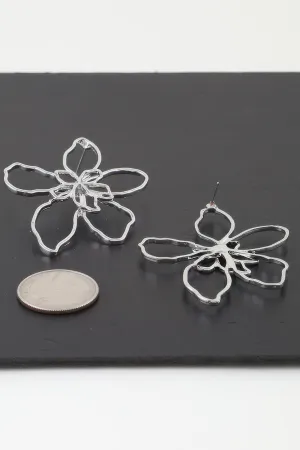 Delicate Abstract Flower Earrings