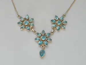 Delicate Blue Topaz Necklace 4