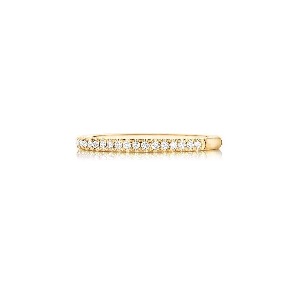 Delicate Diamond Pave Wedding Band